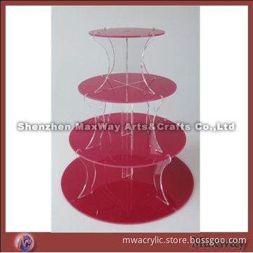 4 Tier Circle Dismountable Counter Acrylic Cupcake Holder